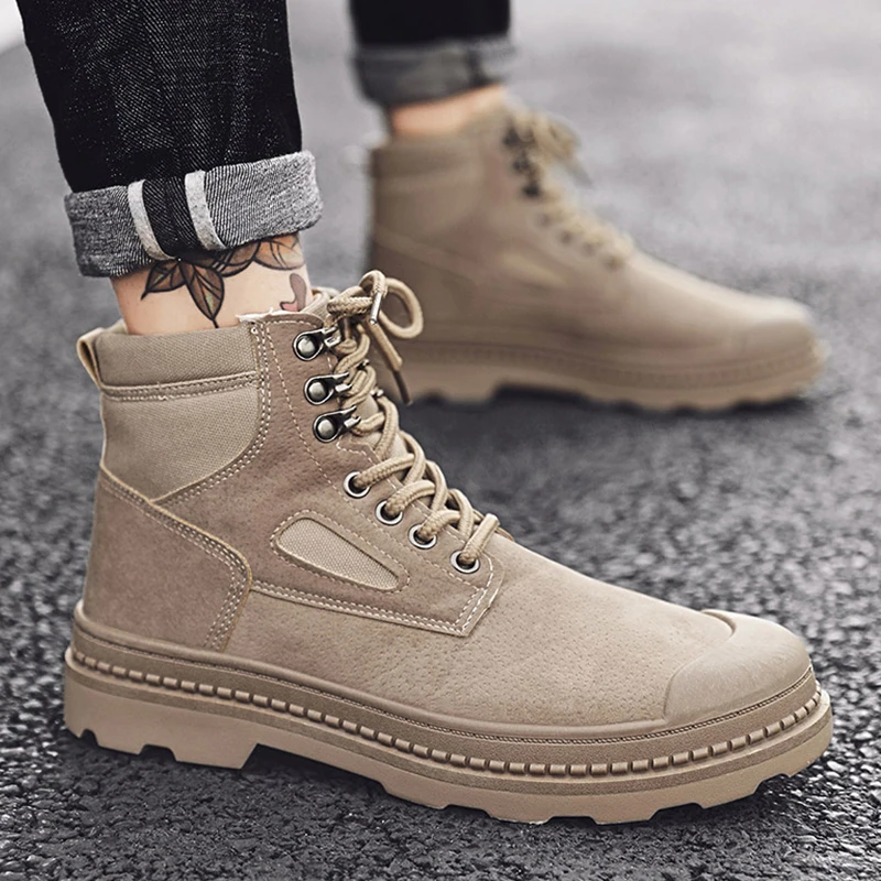 Ботинки мужские из натуральной кожи Повседневная Уличная водонепроницаемая