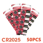Литиевые Батарейки CR2025, 3 В, 50 шт., 2025, неперезаряжаемые, для часы с калькулятором планшетов