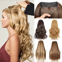 wavy synthetic 1622inch halo hair extensions straight heat resistant no clip in hidden secret false hair piece