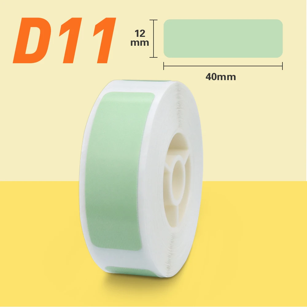 

1 рулон, зеленая фотография для принтера этикеток D11, самодельная цена, наклейка с именем, водостойкая, классифицированная Цветовая наклейка...