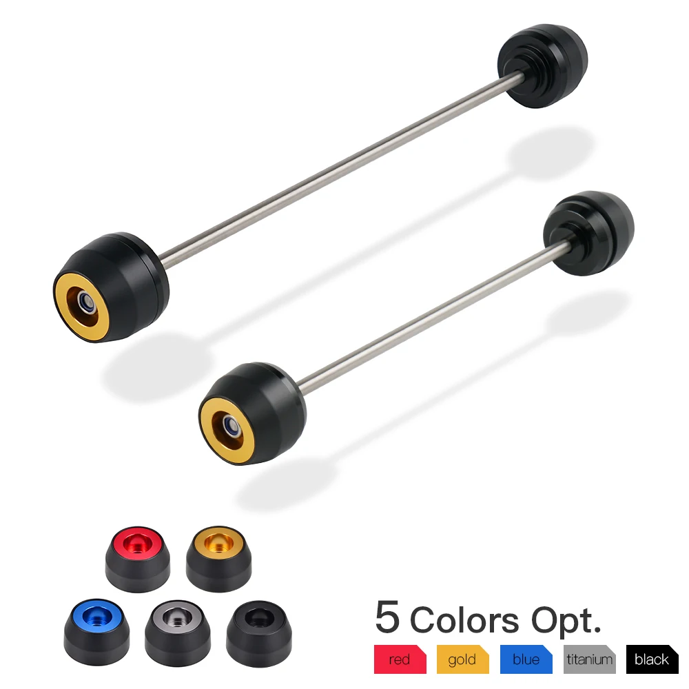 

NICECNC Motorcycle 2Pcs Aluminum Delrin Motorcycle Front Rear Axle Sliders for SUZUKI GSX-R1000 GSX-R1000R