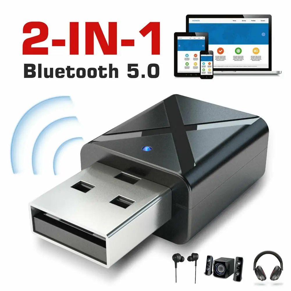 2 в 1 USB Bluetooth передатчик приемник беспроводной стерео аудио адаптер для дома