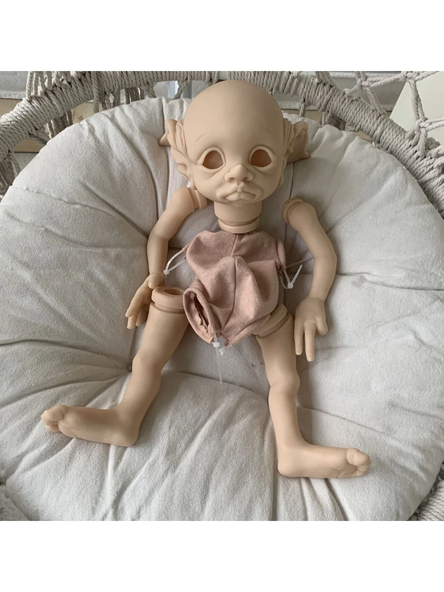 

17inch Interactive Toy Realistic Newborn Fairy Doll Collector Soft Silicone DIY Blank Doll with Unpainted Head Arms Legs