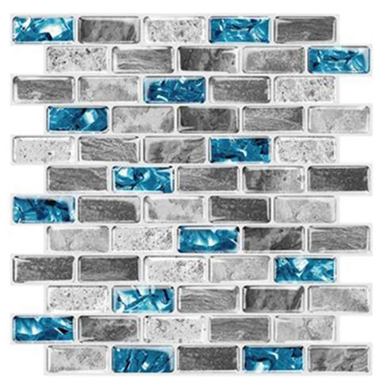 

Kitchen Backsplash Self-Adhesive Textured Tile Stick on Vinyl Tiles Decorative Wall Tile for Kitchen Bathroom Laundry