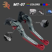 brake clutch levers aluminum adjustable folding extendable motorcycle accessories for yamaha mt 07 mt07 mt 07 2014 2018 2017