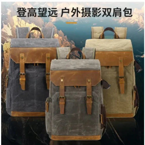 slr camera rucksack bag waterproof retro photography camera lens backpack free global shipping