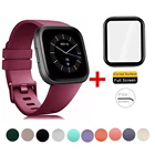 Сменный ремешок для Fitbit Versa 2, силиконовый ремешок для наручных смарт-часов Versa lite, ремешок для наручных часов Fitbit Versa с защитой экрана