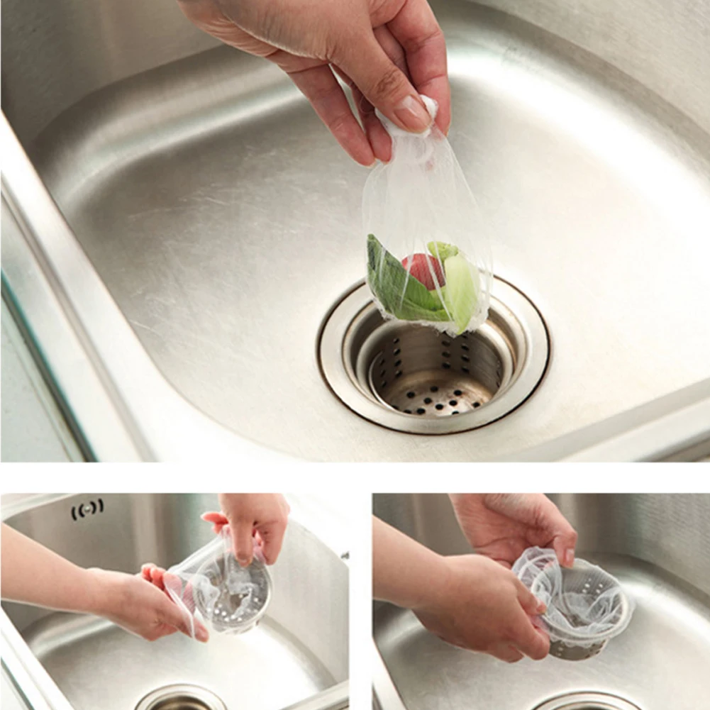 30/100 шт Кухня ситечко для раковины мусора цедильный мешок сетка против засорения