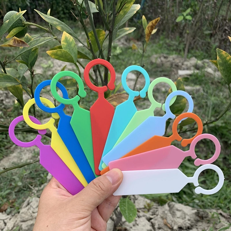 

Plastic Hanging Label Ring 100 Pcs Plant Tags Garden Nursery Pot Marker for Home Outdoor Gardening Plants For Seedling
