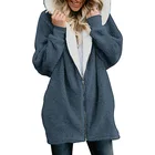 Осень 2022, женское кашемировое пальто FMFSSOM, кардиган на молнии, толстовка, куртка, Повседневная приталенная черная верхняя одежда в стиле ретро с V-образным вырезом и длинными рукавами