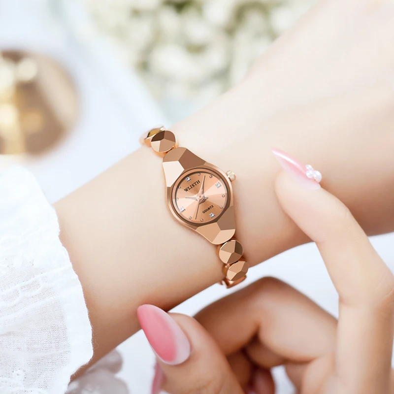 

WLISTH Women Gold and rose gold Classic Quartz Watch Female Elegant Clock Luxury Gift Watches Ladies Waterproof Wristwatch