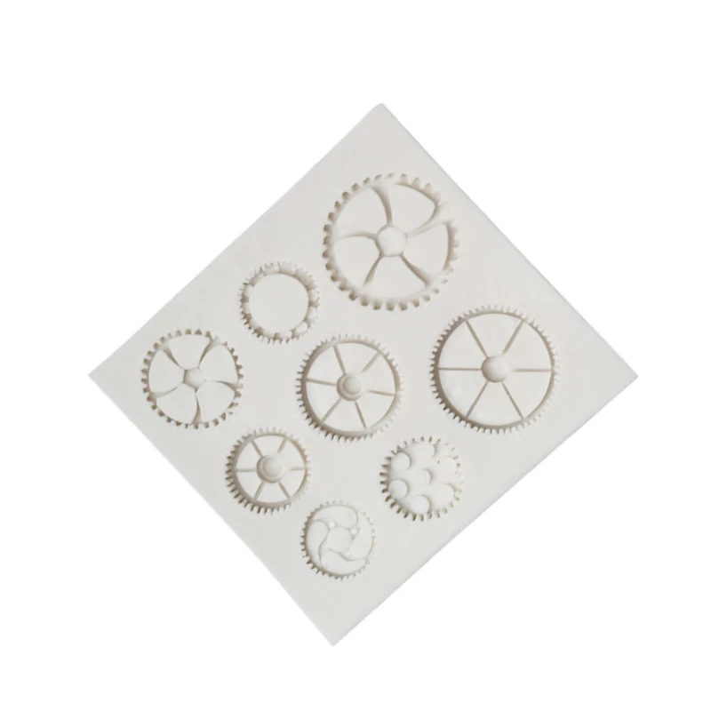 Стимпанк Шестерни силиконовые формы помадные для торта кекс шоколада
