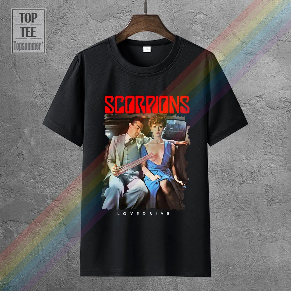 

Cotton T-Shirt Fashion T Shirt Scorpions Lovedrive Rock Metal Band Logo Men'S T-Shirt