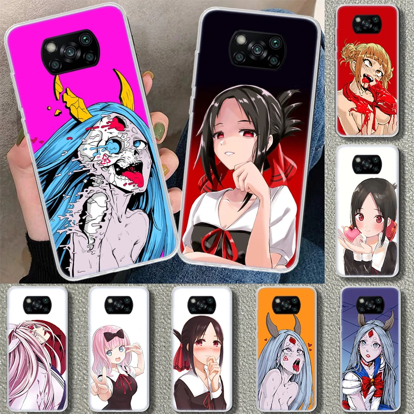 

Hentai Anime Girl Kaguya Phone Case Cover For Xiaomi Poco X3 NFC M3 F3 F2 F1 Mi Note 10 Pro 11 10 9 8 Lite 11T 10T 9T A3 Coque