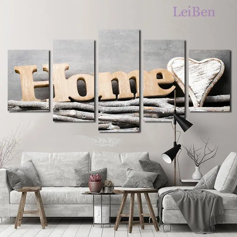 Модульная картина с буквами алфавита художественный плакат Теплая семейная