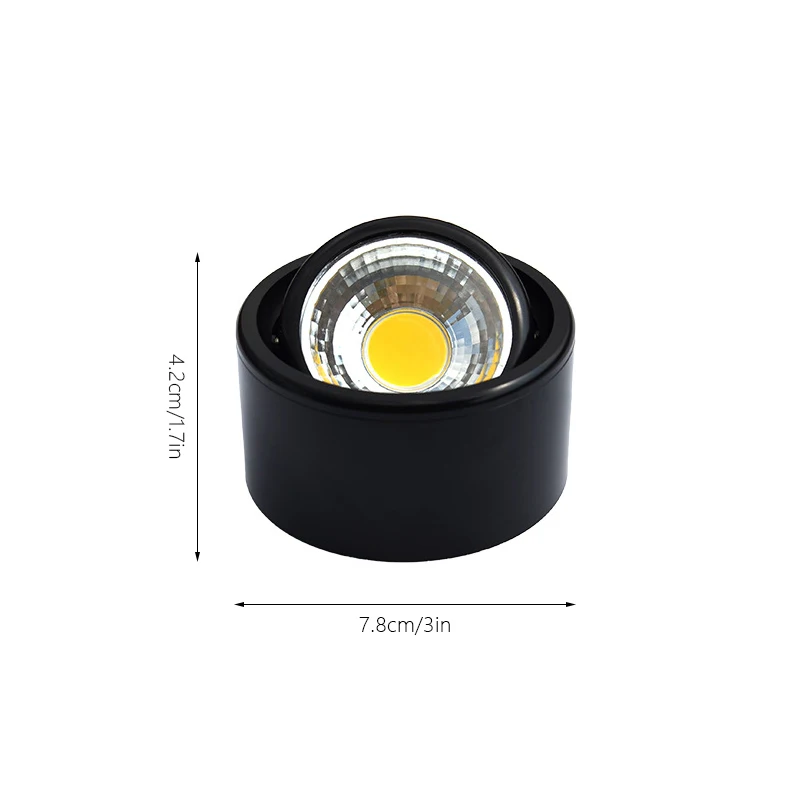 Светодиодный потолочный светильник вращающийся на 360 градусов 3 Вт/5 Вт/7