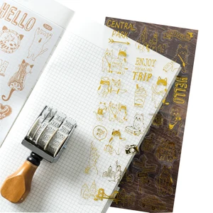 6 листовУпаковка милый кот и цветок серия скрапбук клейкая наклейка Дети молочные липкие украшения клейкая этикетка