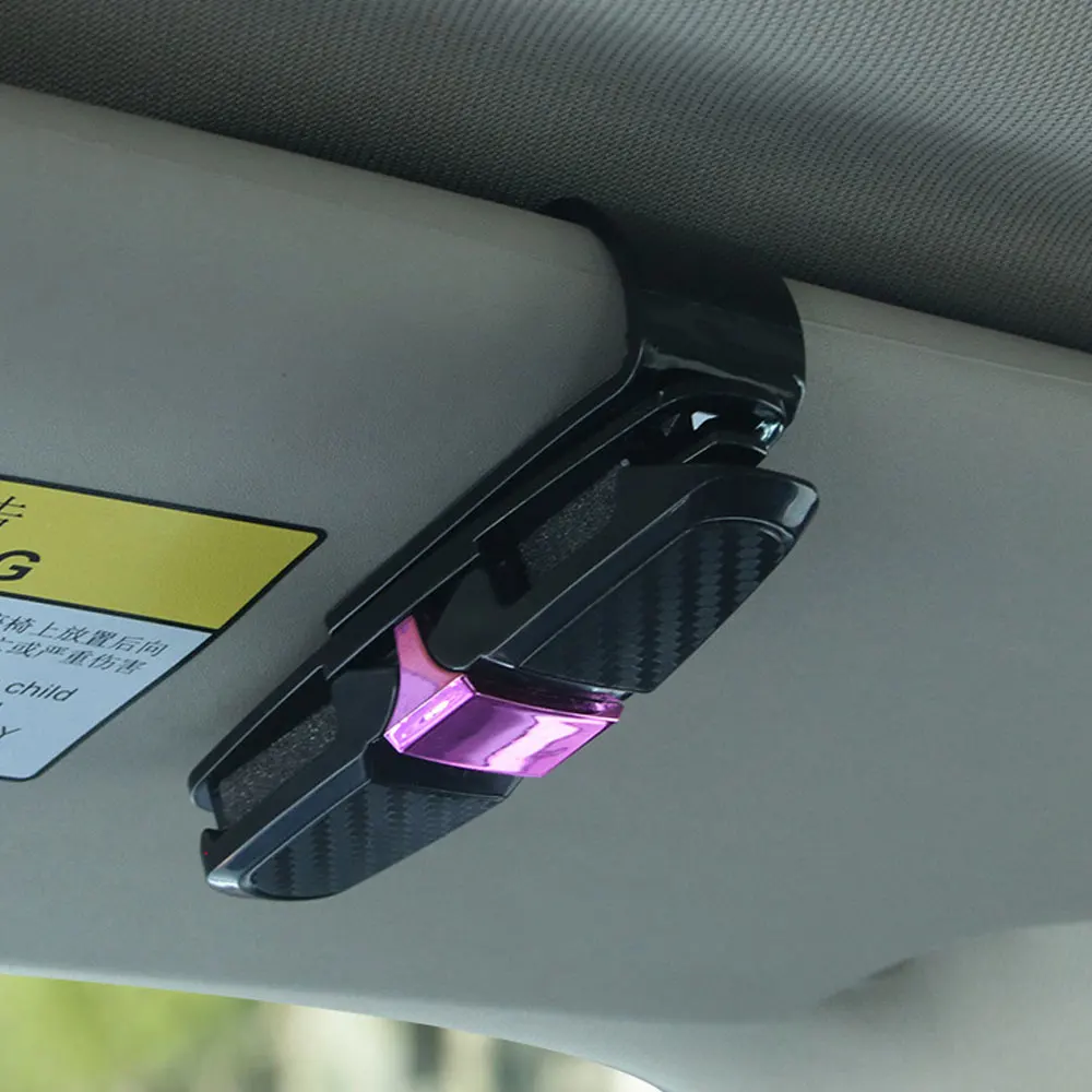 

AQTQAQ 1Pcs Car Sun Visor Clip-Sunglasses Holder Eyeglasses Hanger Cards Clip