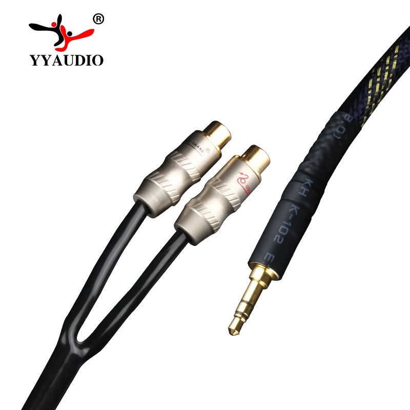 

YYAUDIO RCA Cable HiFi Stereo 2RCA to 3.5mm Audio Cable Splitter Cable AUX RCA Y Cord for Smartphone Amplifier Home Theater AUX