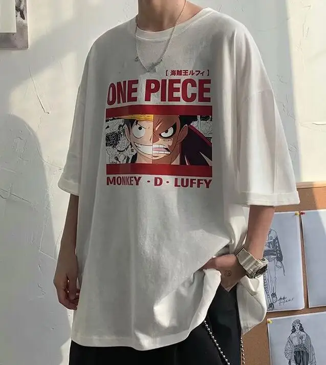 

New Style Men's Cartoons Picture Round Collar Short Sleeve Loose T-Shirt ABC133