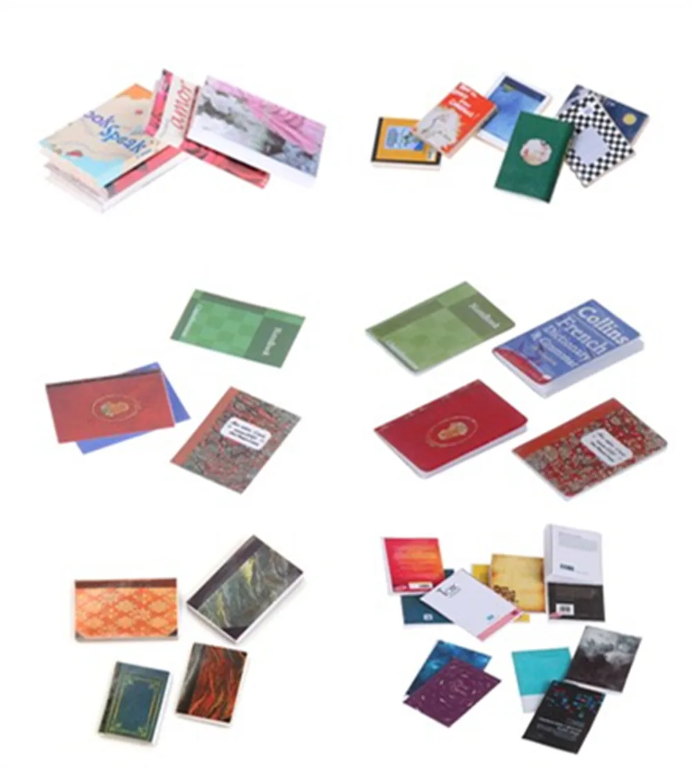 5 шт. кукольные книги для дома деревянный кукольный дом Миниатюрный 1/12 красочные