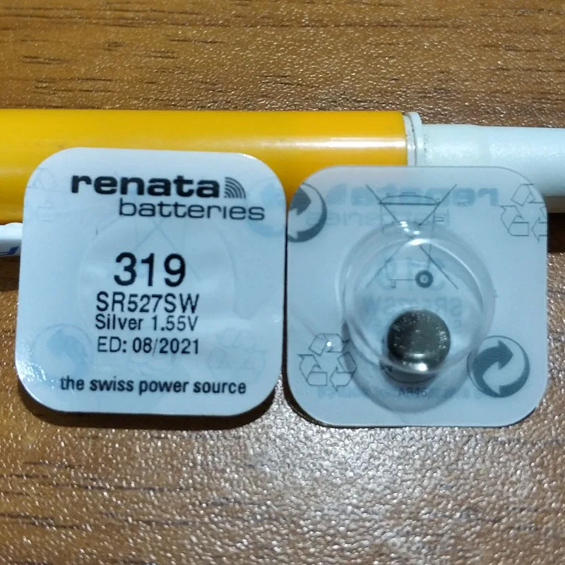 2X розничная бренд Renata длительный срок 319 SR527SW SR527 V319 часы кнопка батареи монета сотового швейцарского производства