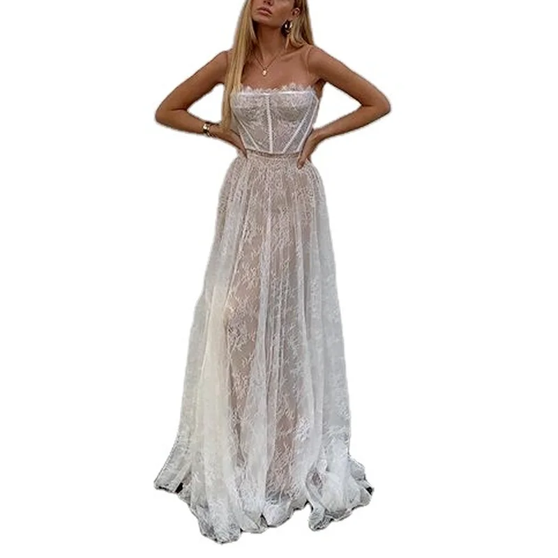 Женское кружевное длинное платье вечернее макси для вечерние пускного вечера