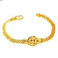real dubai 24k gold bracelet box chain bracelet for women bangles jewelry charms jewelry female male elegant jewellry gifts