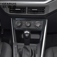 car styling for vw volkswagen polo 2019 2020 air conditioner switch buttons panel frame decoration interior covers stickers trim