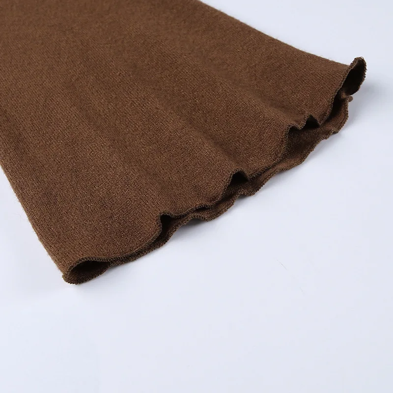 

Halter Knitted Dress Backless Lace up Autumn Long Sleeve Slim Long Dress Casual Dresses Women Beach Streetwear Party Sexy Robe