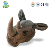 2021 creative forest animals wild for children room new design wall decoration animal head rhinoceros plush stuffed toys