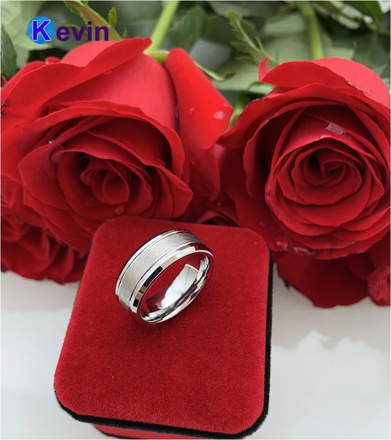 Мужское женское мужское вольфрамовое обручальное кольцо с конической