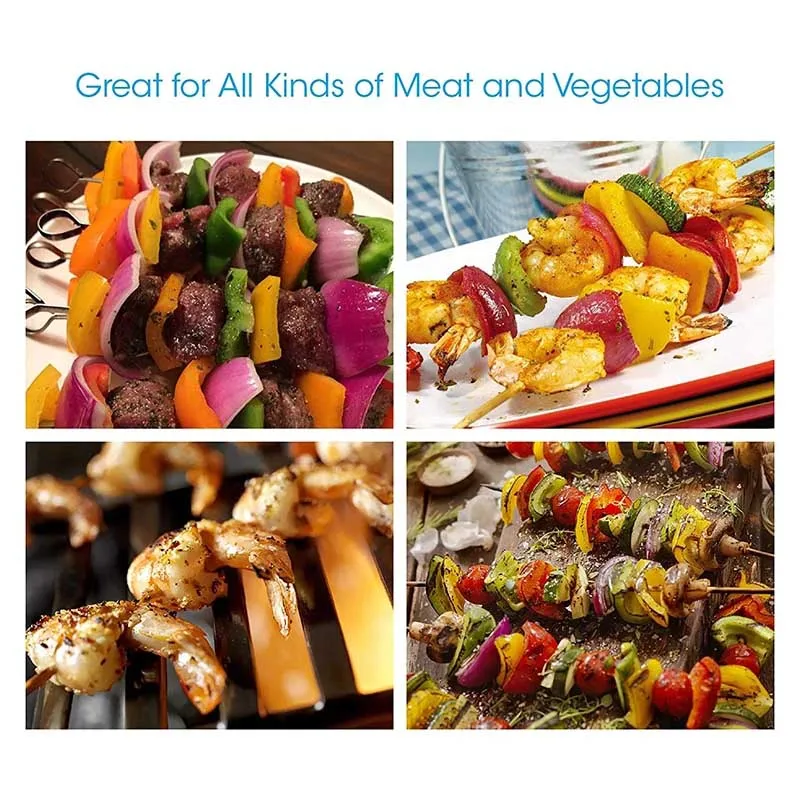 YOMEEI Stainless Steel BBQ Grill Skewers Mini Foldable 1 Barbecue 6 Accessories For Home Party Use | Дом и сад