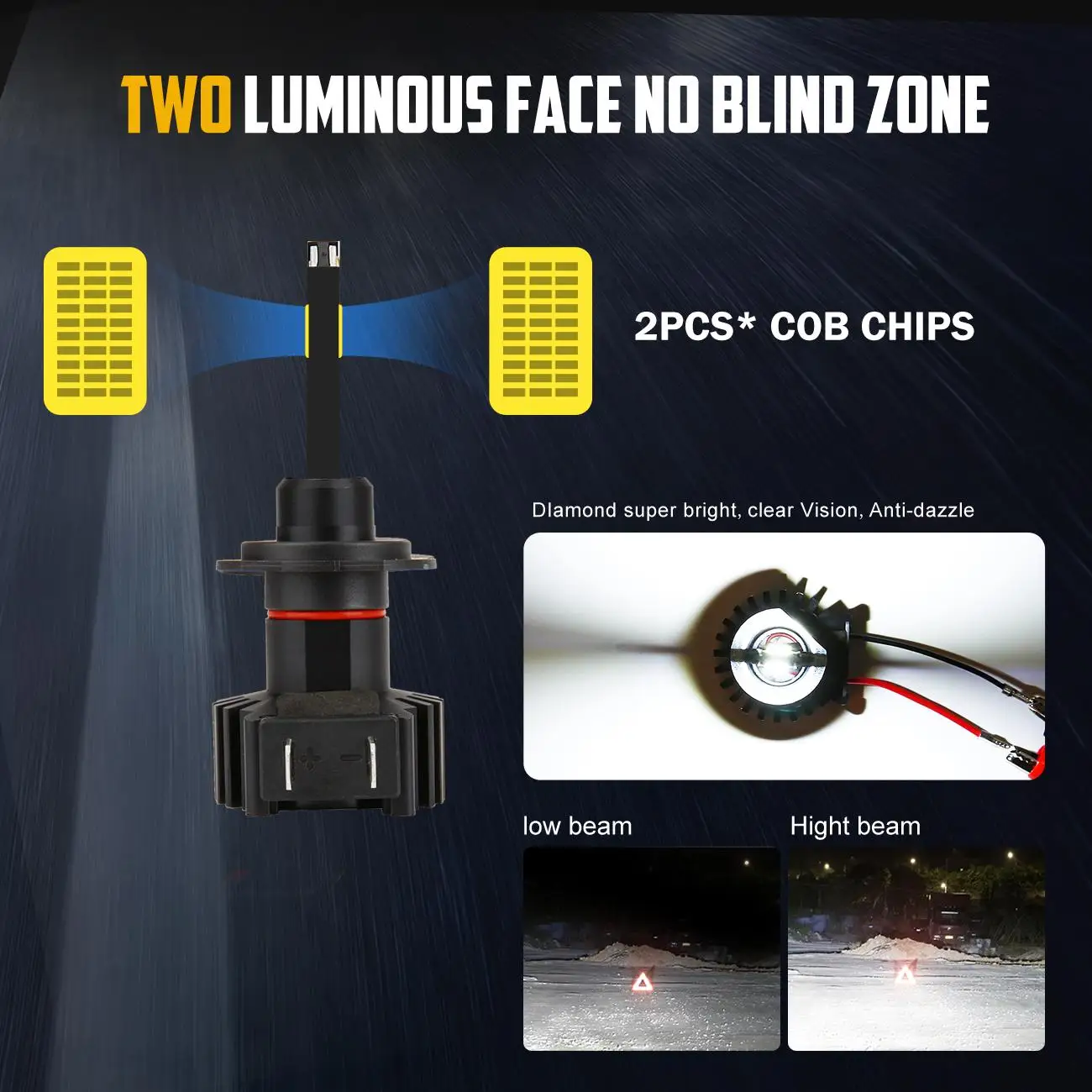 50 Вт Автомобильный светодиодный головной светильник лампы 5000lm 6000 К авто фары COB