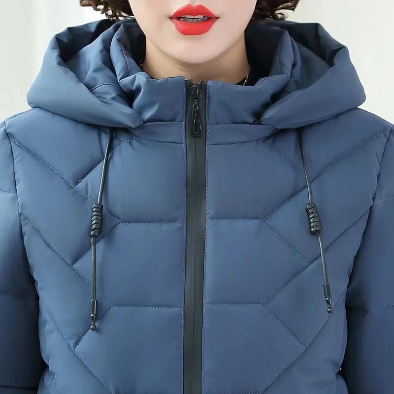 Winter Mother's Down Cotton Coat Women Middle-Aged And Elderly Women's Padded Jacket Mother Thick Coat With Hooded 2021New