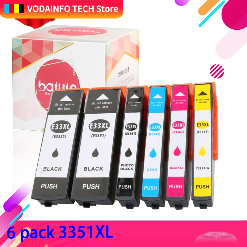 Совместимые чернильные картриджи QSYRAINBOW 33XL T3351 3352 3353 640 для принтера Epson XP 900 xp 830 635