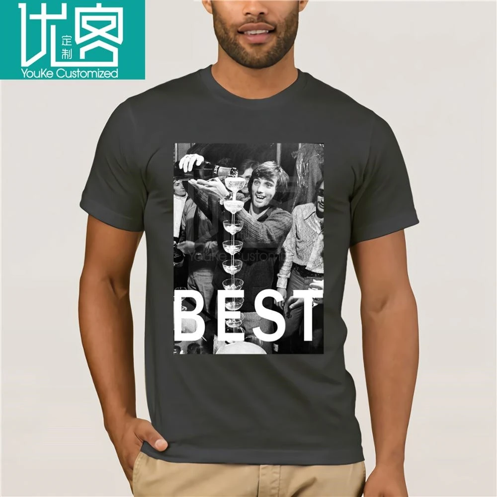 Футболка cotone fiammato Scollo ampio a taglio vivo-GEORGE BEST leggenda manch | Мужская одежда