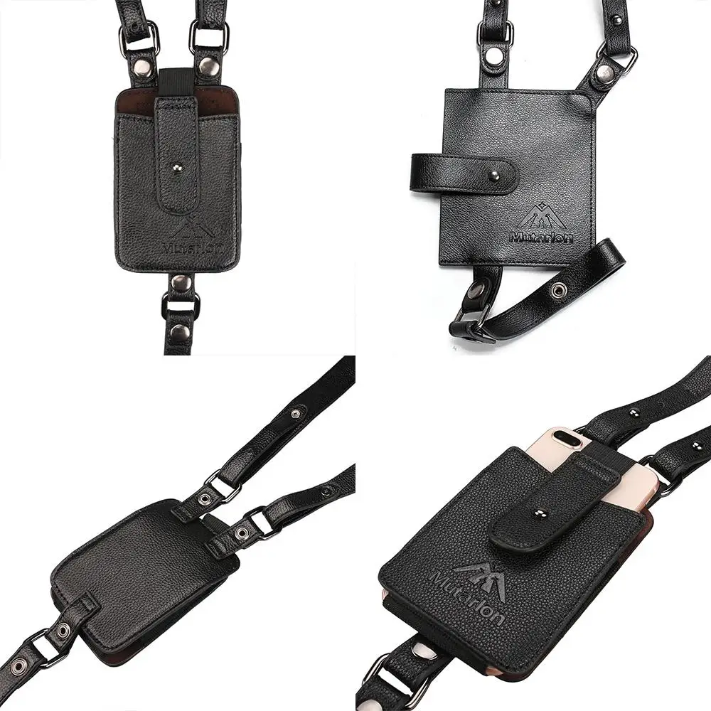 

Yeahmart Hot Sale Man Leather Anti Theft Safety Hidden Holster Underarm Pouch Secret Agent Double Shoulder Phone Case Wallet Bag