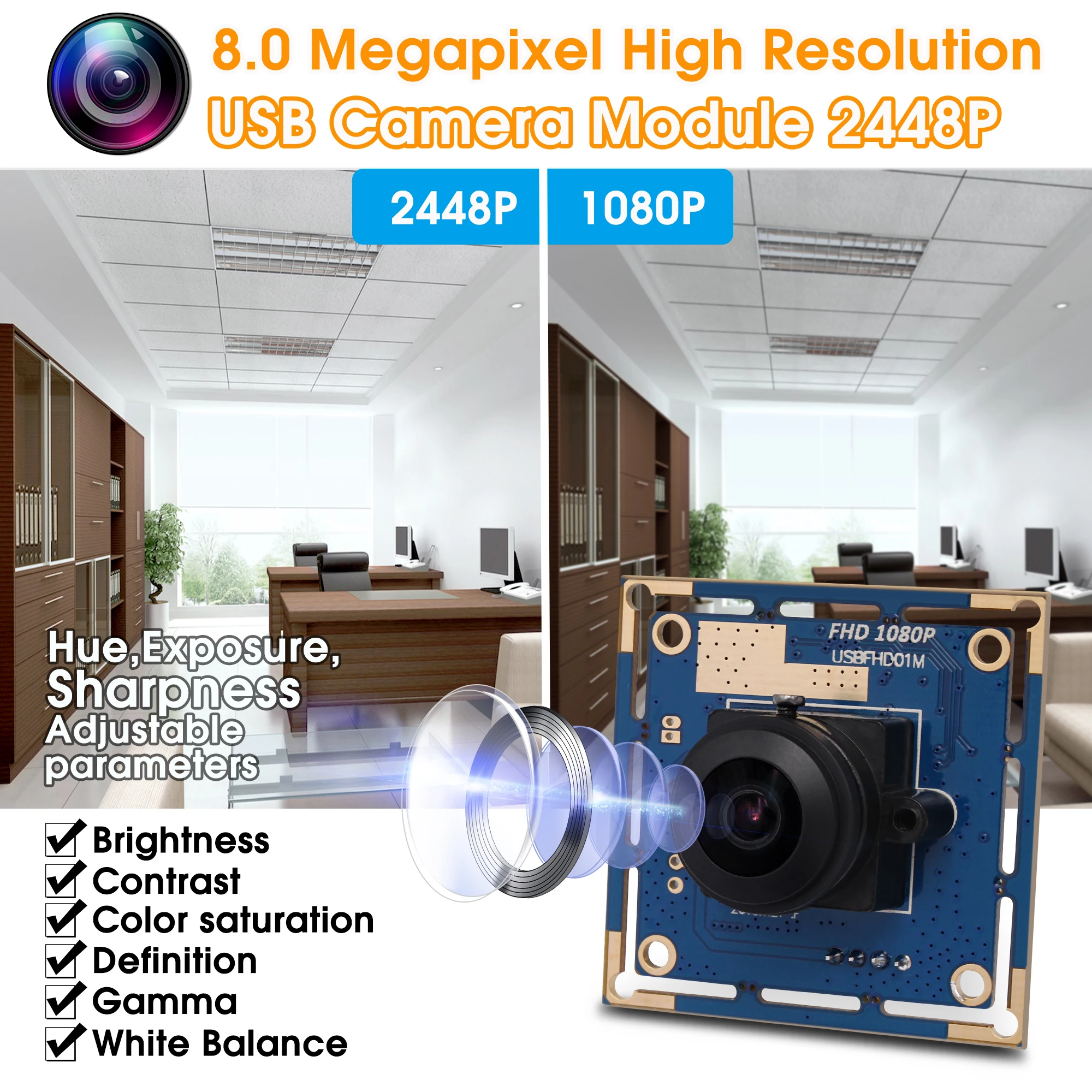 3.6mm lens 8MP 3264X2448 MJPEG YUY2 camera module SONY IMX179 CMOS microscope USB small video webcam for Medical Equipment | Безопасность