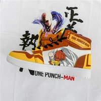 one punch man saitama cosplay anime shoes men casual shoes cartoon printed fist sneakers women high top sneakers dropshipping