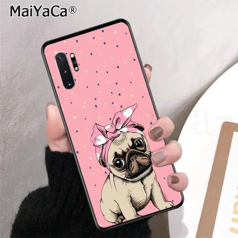 Высококачественный чехол для телефона MaiYaCa Frenchies Pretty puppy Pug Bulldog samsung note 3 4 5 7 8 9 10 Pro
