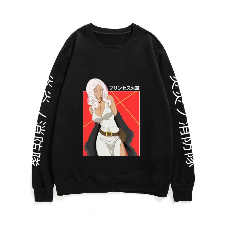 

Sexy Princess Huohua Sweatshirt Anime Fire Brigade of Flames Sweatshirts Men Women Long Sleeve Sportswear Fire Force Pullover