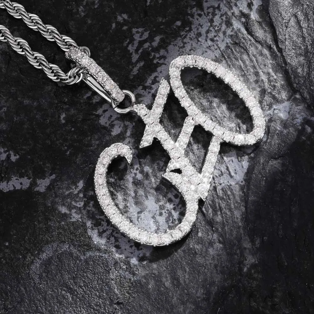 JINAO пользовательское имя Iced Out теннисная цепочка с буквами ожерелья с подвесками для мужчин Подвески Циркон хип хоп ювелирные изделия с теннисная цепочка подарок