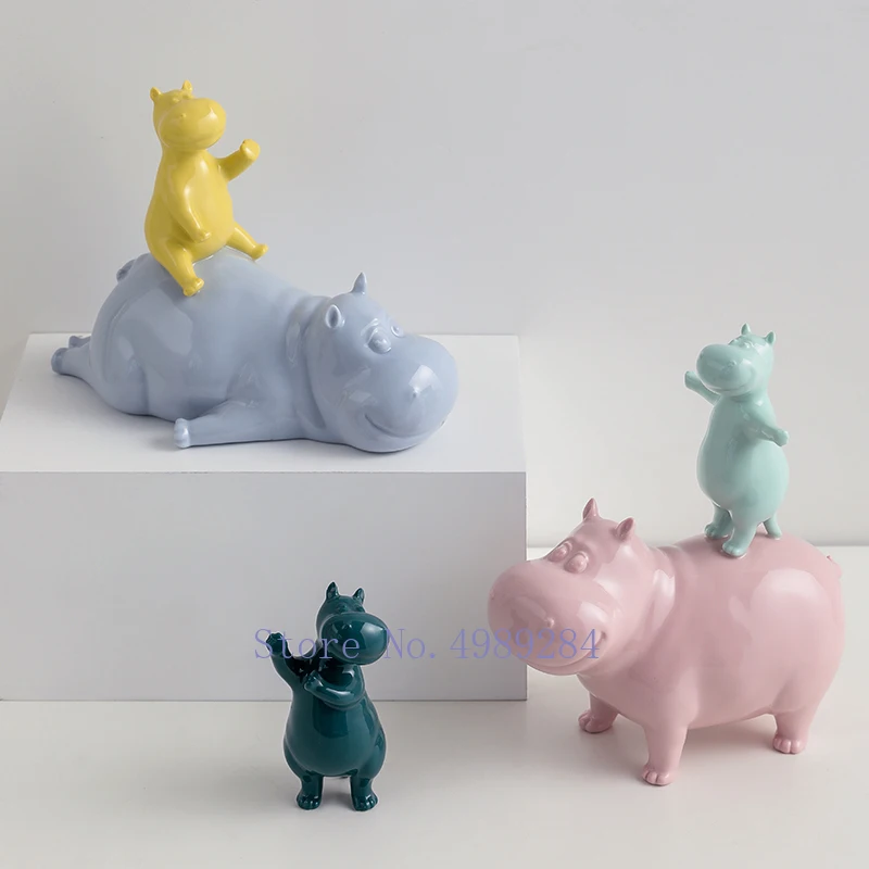 Креативные керамические s Имитация животных мультфильм Бегемот современные