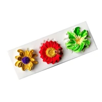 hot sale new 3d silicone fondant molds rose sunflower petal shaped cake decorate tools mini soap