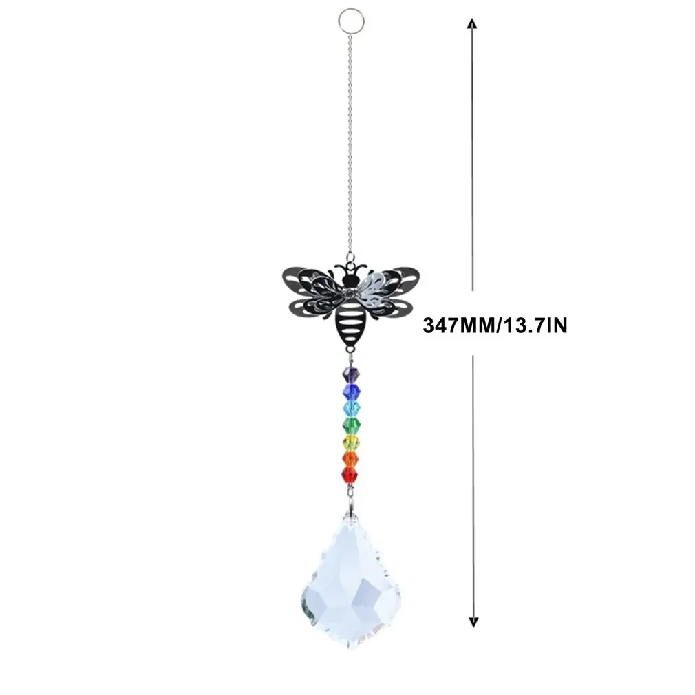 

6pcs Crystal Suncatcher Ball For Window Chandelier Prisms Rainbow Maker With Butterfly Dragonfly Hanging Ornament