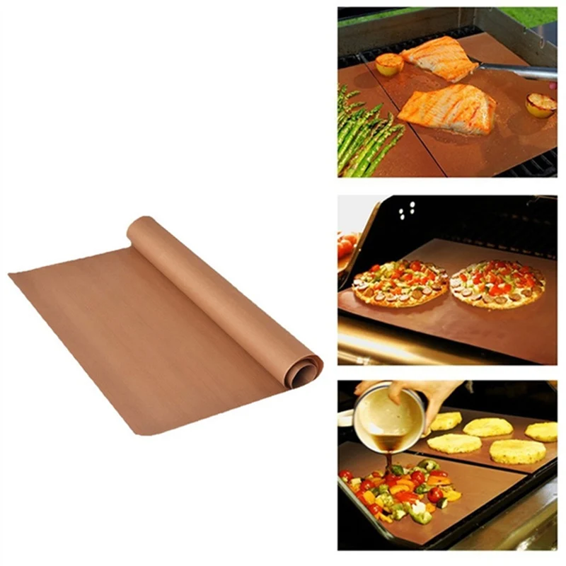 1Pcs ​Reusable Nonstick Baking High Temperature Paper Resistant Teflon Foil Oven Microwave Cooking Grid Cooking Mat Tools