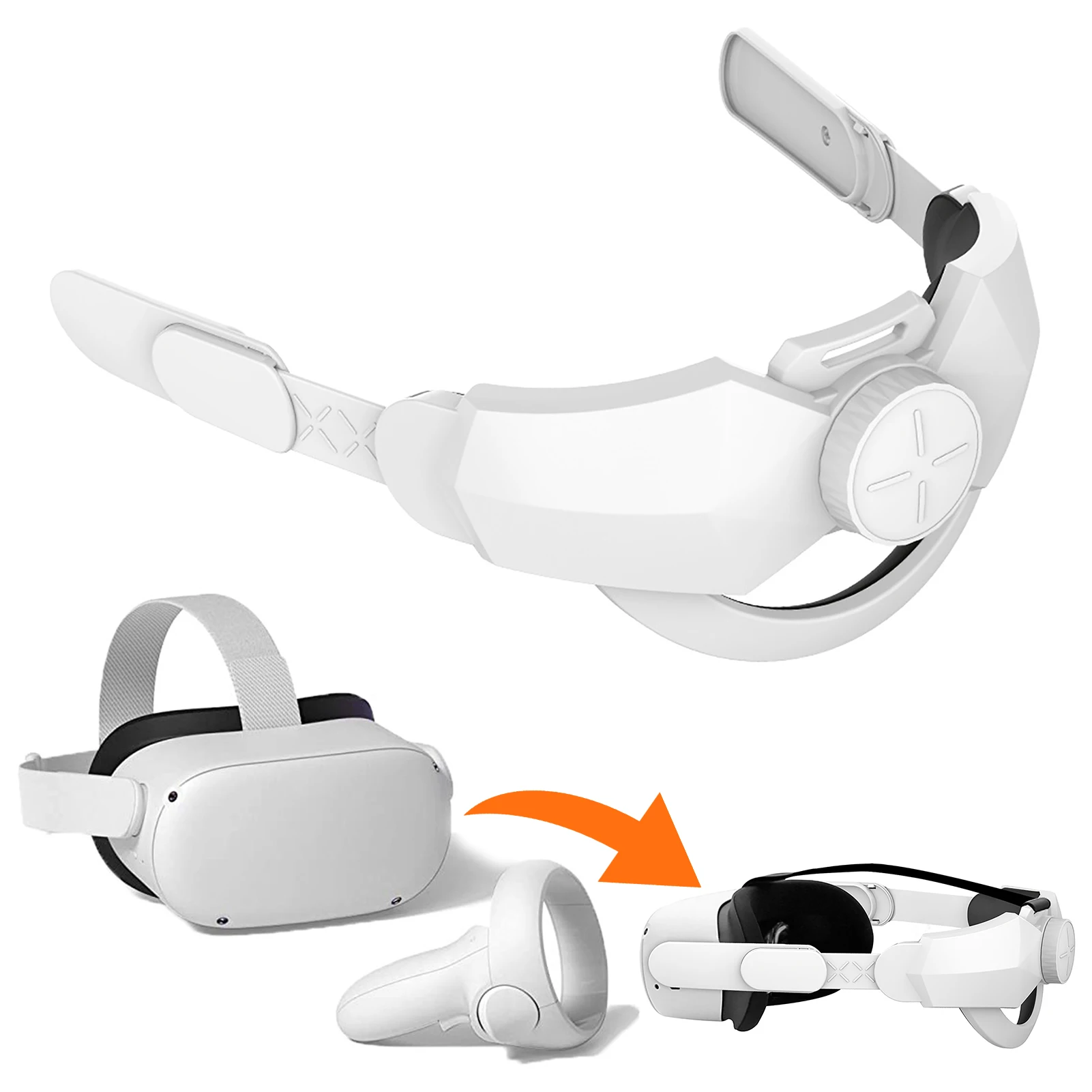 

VR Accessories Adjustable Head Strap Headband For Oculus Quest 2 VR Helmet Belt Reduced Pressure Fixing Strap For Quest2 Vr