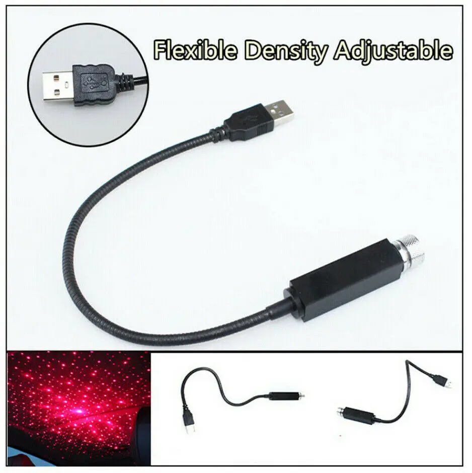 

Гибкий светодиодный автомобильный проектор SUV Roof Star Звездное красное ночное освещение проектор свет Galaxy лампа USB разъем