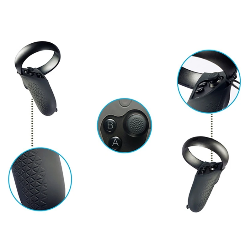 

Anti-Slip Shockproof Shell VR Lens Protective Cover Silicone Case Handle Case for Oculus-Quest Touch Controller